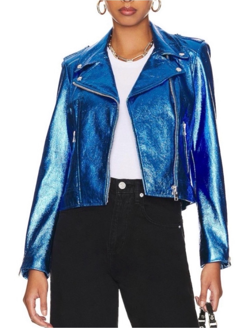 NWT Metallic Moto Jacket
